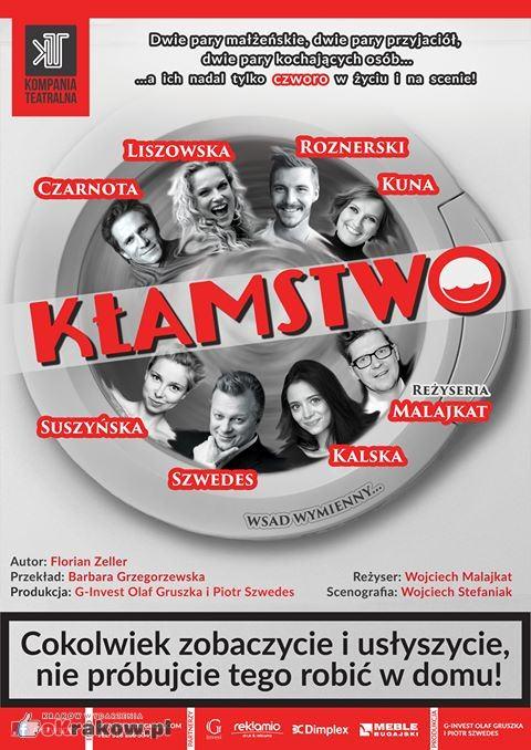 klamstwo plakat - "Kłamstwo" komedia małżeńska w Kinie Kijów w Krakowie