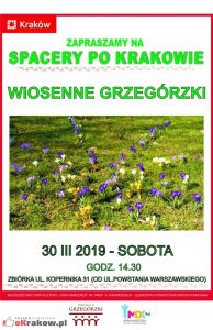 spacery po krakowie grzegorzki 2019 194x300 - Spacery po Krakowie - wiosenne Grzegórzki. Sobota 30 marca 2019
