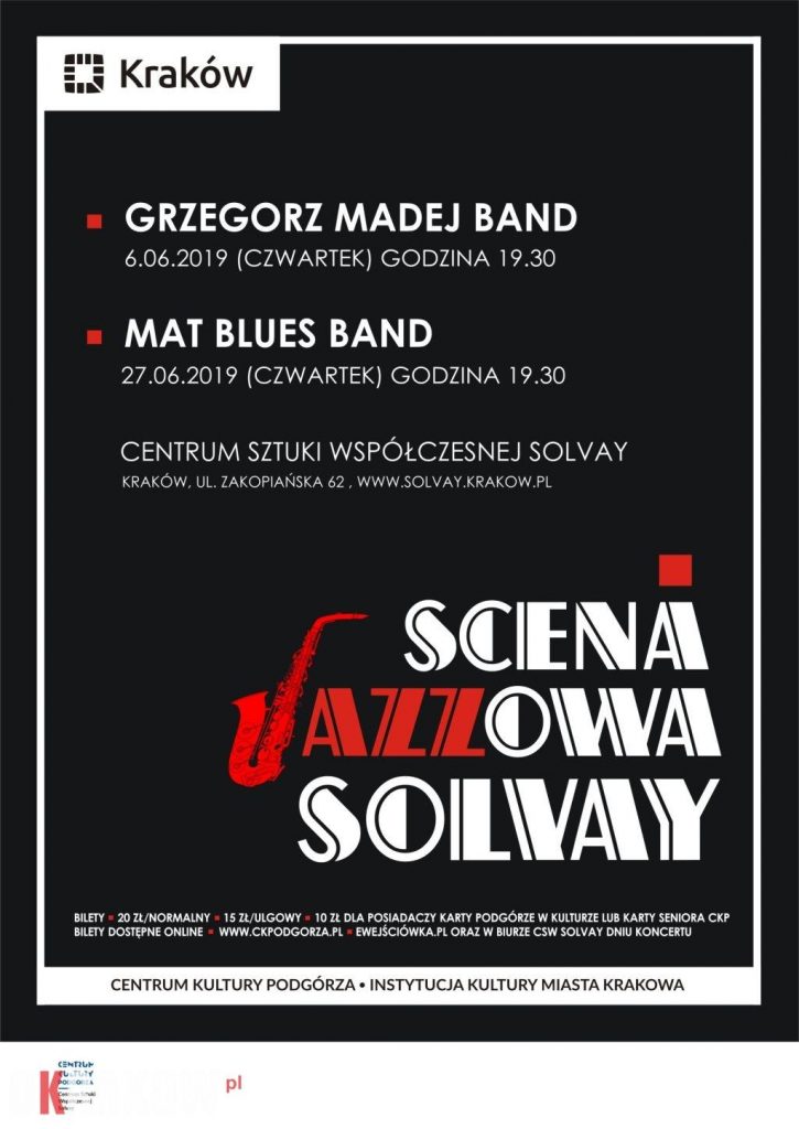 jazz plakat czerwiec 725x1024 - Scena Jazzowa Solvay: Mat Blues Band