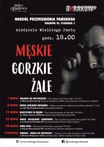 meskie gorzkie zale plakat m 213x300 - Informacja o Męskich Gorzkich Żalach u pijarów w Krakowie