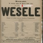 skan oryginalnego afisza Wesela 150x150 - 120. rocznica pierwszego wystawienia „Wesela”