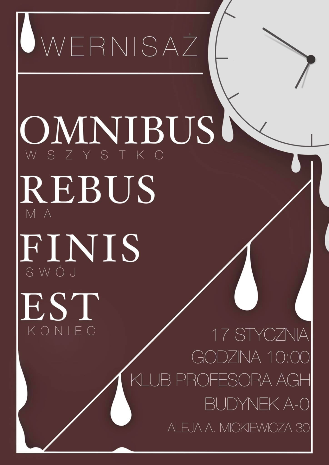plakat - Wernisaż fotografii Omnibus rebus finis est