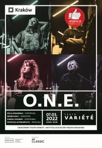 o.n.e. jpeg 208x300 - Marcowe koncerty w Krakowskim Teatrze VARIETE