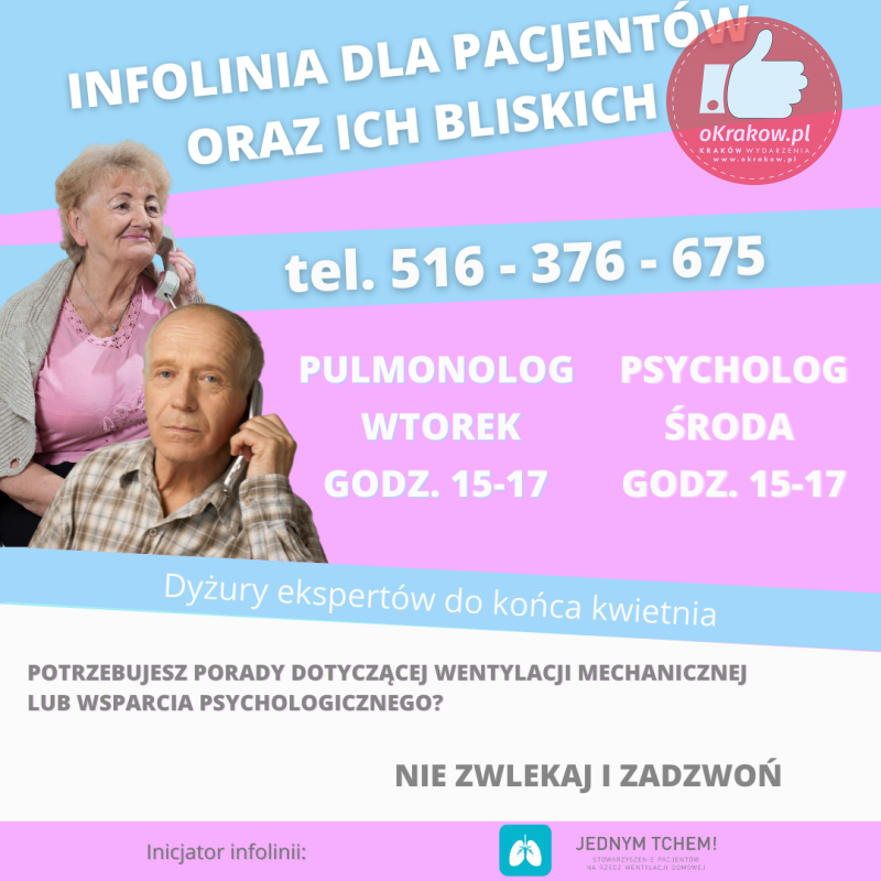 infolinia dyzury do konca kwietnia fb - Specjalna infolinia dla chorych z POChP dostępna w Krakowie!