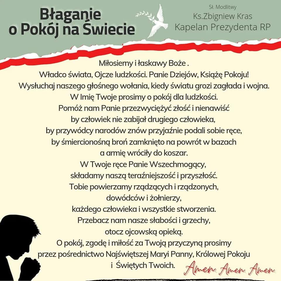 polski - Modlitwa - błaganie o Pokój na świecie (modlitwa w wielu językach)