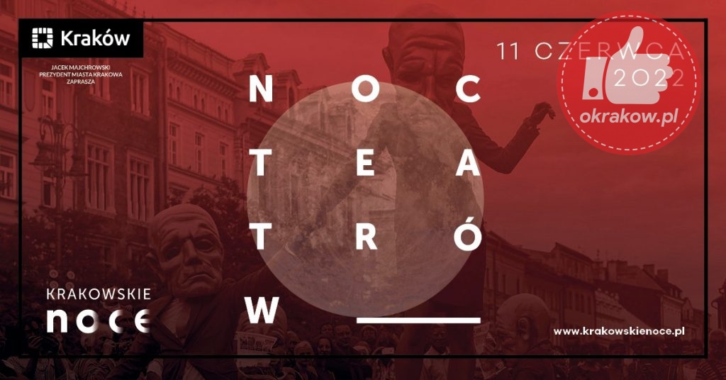 noc teatrow krakow 1024x536 - Noc Teatrów 2022 w Krakowie już w sobotę 11 czerwca