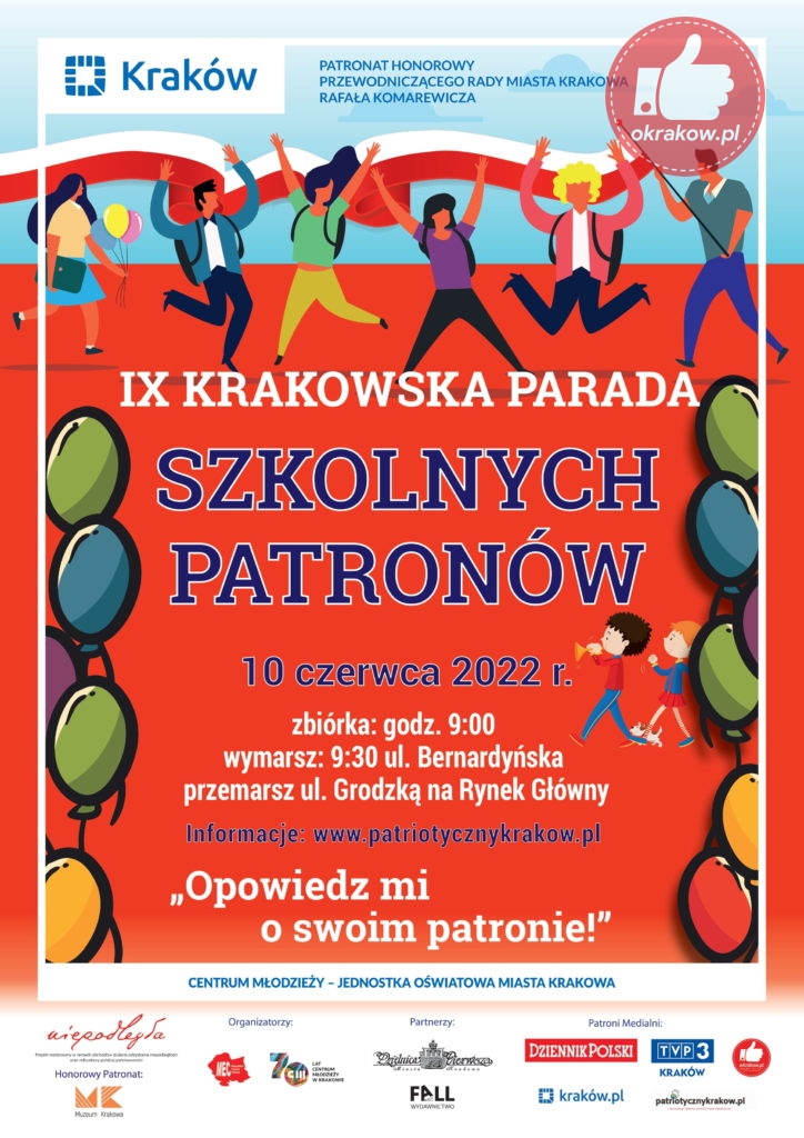 plakat - IX Parada Szkolnych Patronów – Opowiedz mi o swoim patronie!