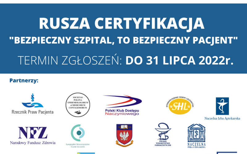 grafika certyfikacja szpitali koalicja 800x500 - Rusza pierwsza w Polsce certyfikacja w ramach programu „Bezpieczny szpital to bezpieczny pacjent – certyfikat bezpieczeństwa i jakości”