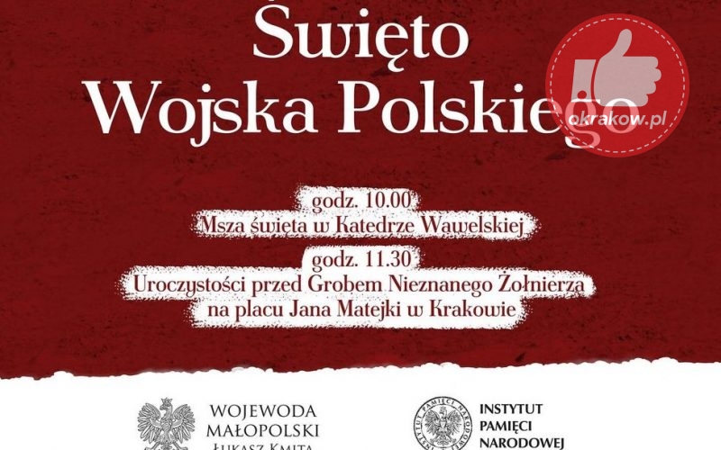 Program Krakowskich obchodów 102. rocznicy zwycięskiej Bitwy Warszawskiej i Święta Wojska Polskiego.