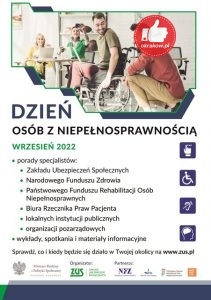 plakat dozn 2022 final 211x300 - Małopolska: ZUS i PFRON odpowiedzą na pytania osób z niepełnosprawnością