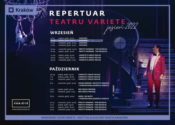 Sezon artystyczny 2022/2023 w Krakowskim Teatrze VARIETE