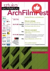 plakat krakowv1 b1 212x300 - ArchFilmFest w Krakowie - zapraszamy na Festiwal Filmów o Architekturze. Filmy i dyskusje.