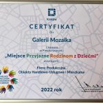 certyfikat 1 1 150x150 - MOZAIKA przyjazna rodzinom z dziećmi