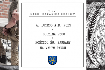 Męski Różaniec Kraków 4 lutego 2023