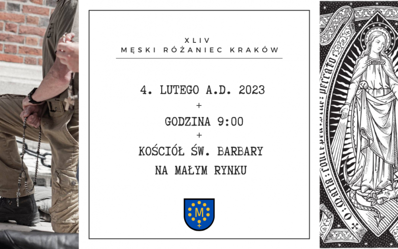 meski rozaniec 1 800x500 - Męski Różaniec Kraków 4 lutego 2023
