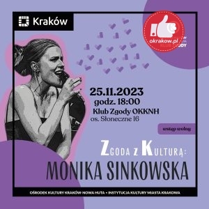 zzk monikasinkowska kwadrat 300x300 - Zgoda z kulturą – koncert Moniki Sinkowskiej