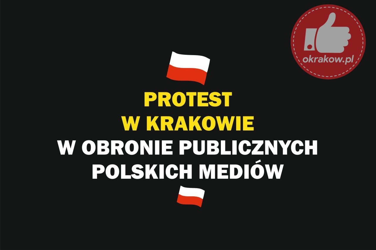 protest - Protest w obronie Polskich mediów. Kraków, 30 grudnia 14:00