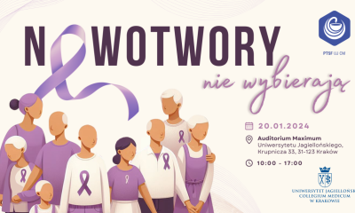 tlo konferencja nowotwory nie wybieraja 400x240 - Konferencja "Nowotwory nie wybierają" PTSF Kraków zaprasza!