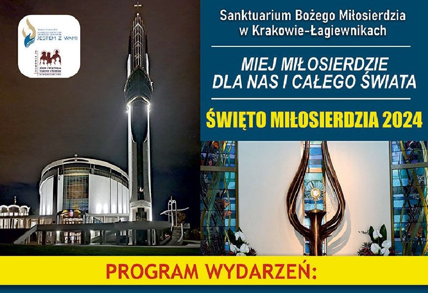 program wydarzen 876x600 - Program obchodów Święta Miłosierdzia Bożego w Sanktuarium BM w Łagiewnikach