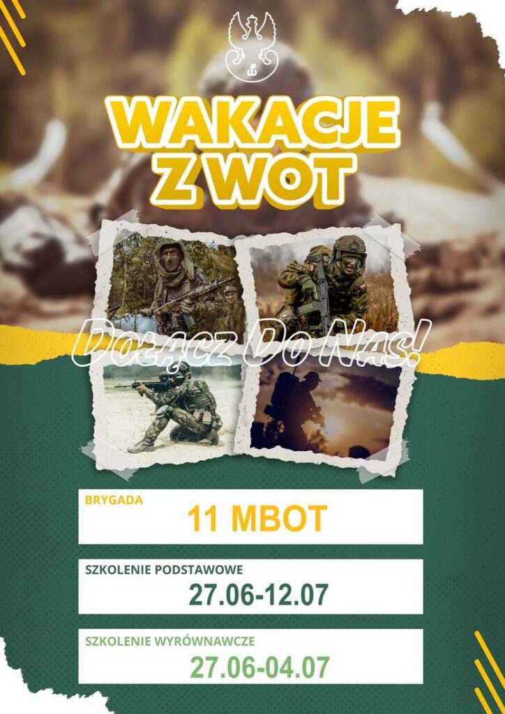 Wakacje z WOT - plakat