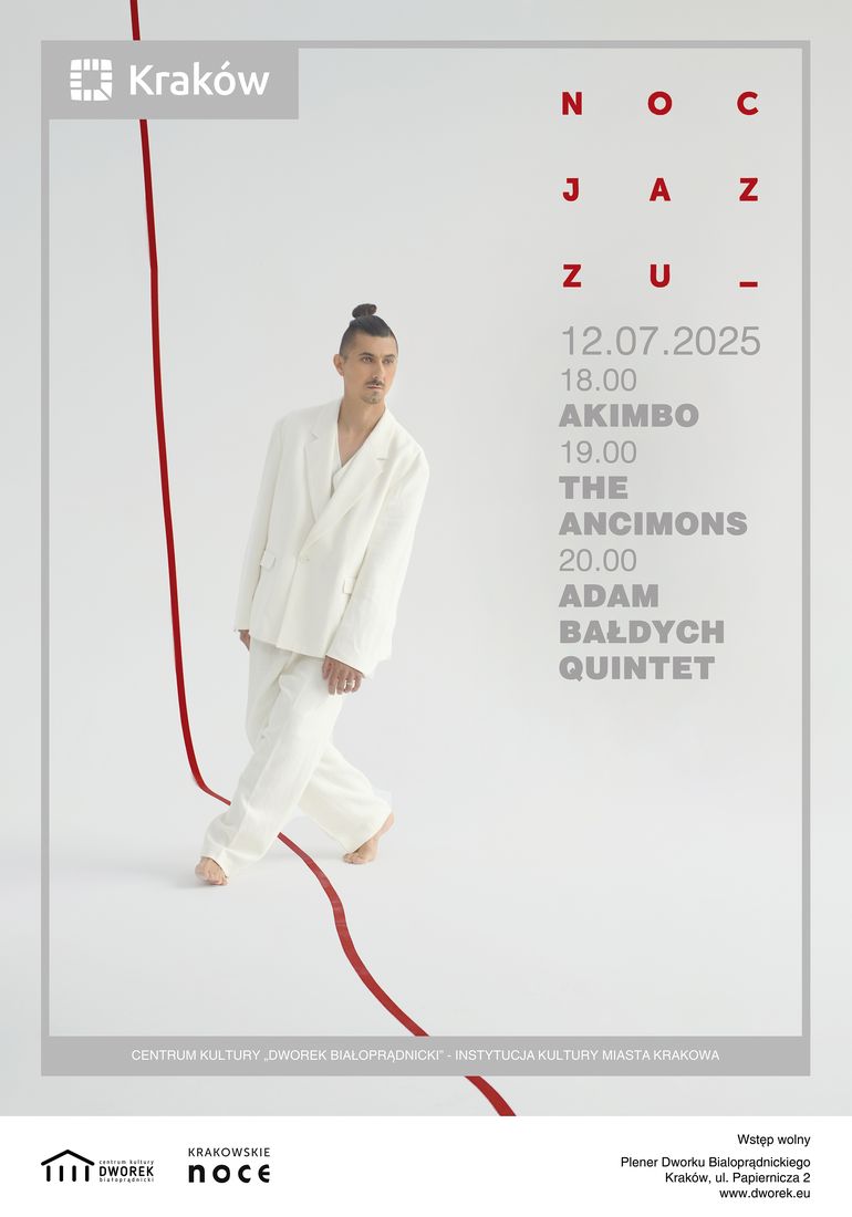 Noc Jazzu w Dworku Białoprądnickim - plakat