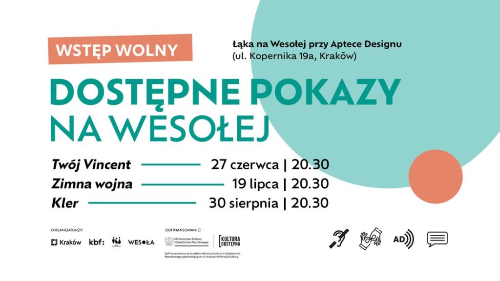 letnie kino plenerowe Kraków 2025 - plakat