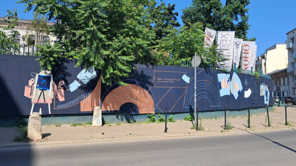 Mural na Dolnych Młynów 10 w Krakowie