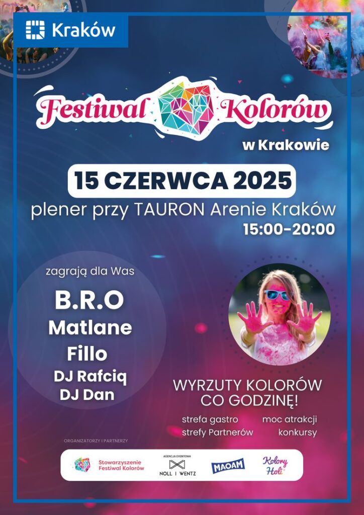 Festiwal Kolorów w Krakowie - plakat wydarzenia
