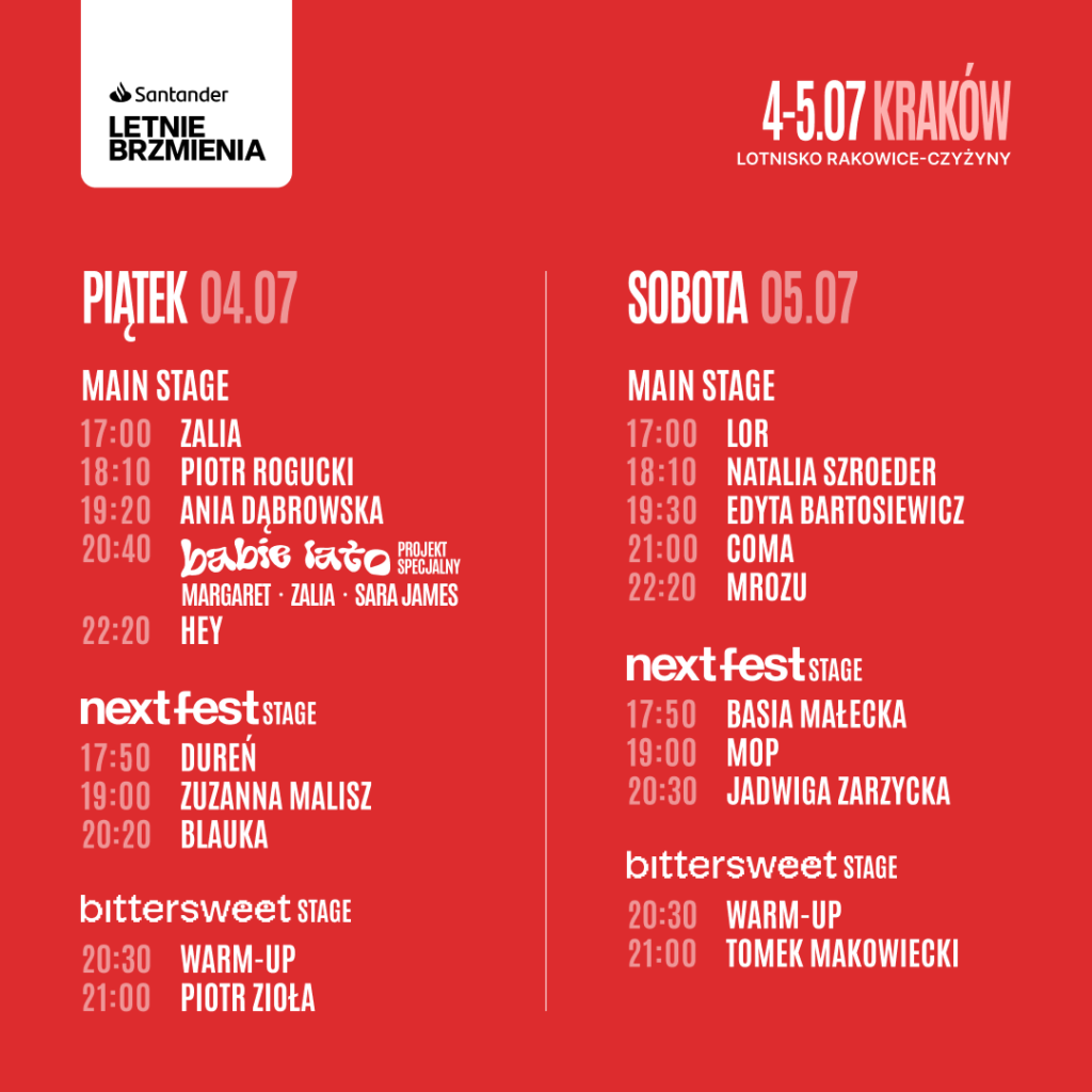 harmonogram koncertow