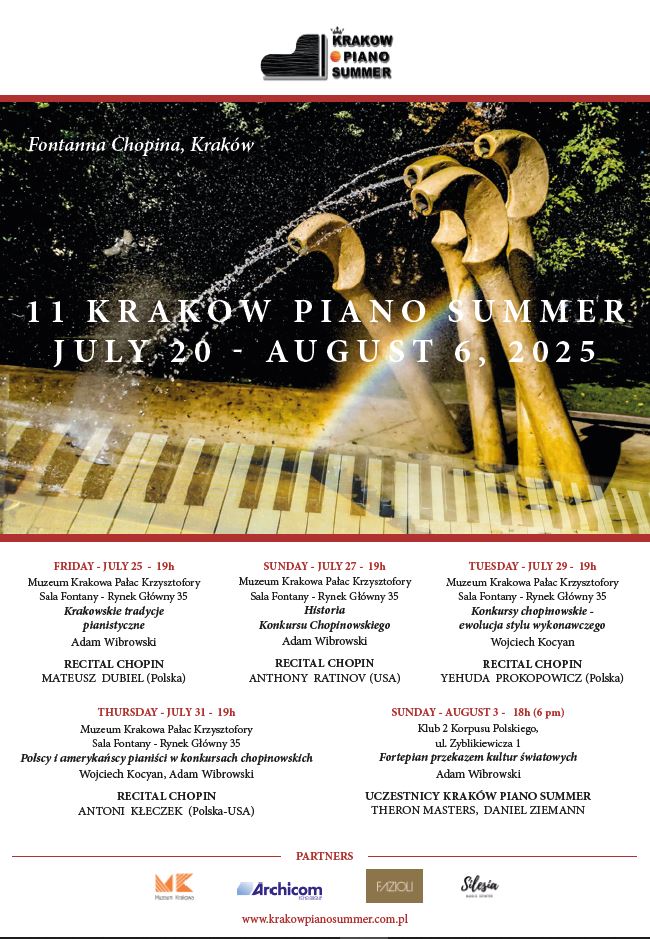 Kraków Piano Summer - plakat