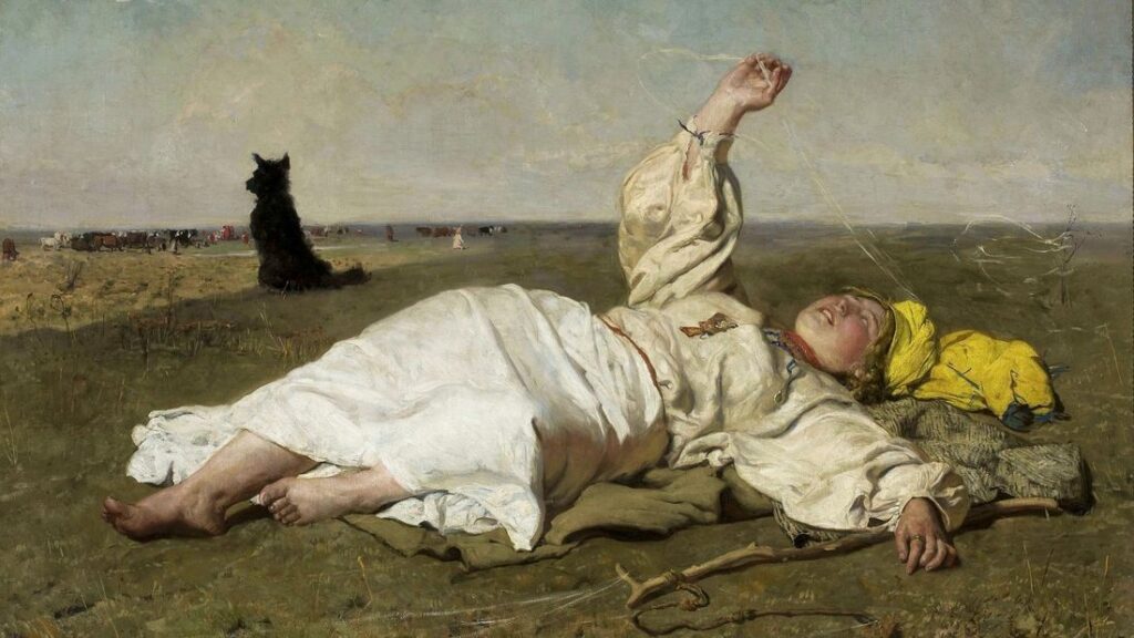 Obraz Józefa Chełmońskiego "Babie Lato"