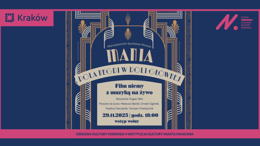Mania - niemy film z muzyką na żywo w Krakowie - grafika
