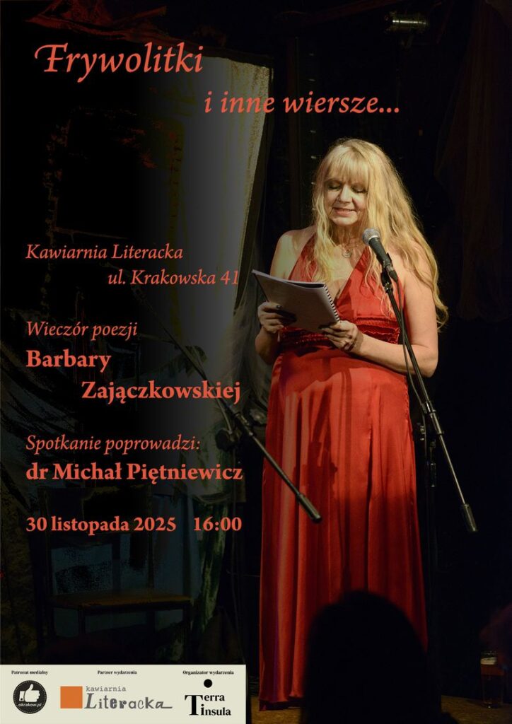 Wieczór Poezji Barbary Zajączkowskiej - plakat
