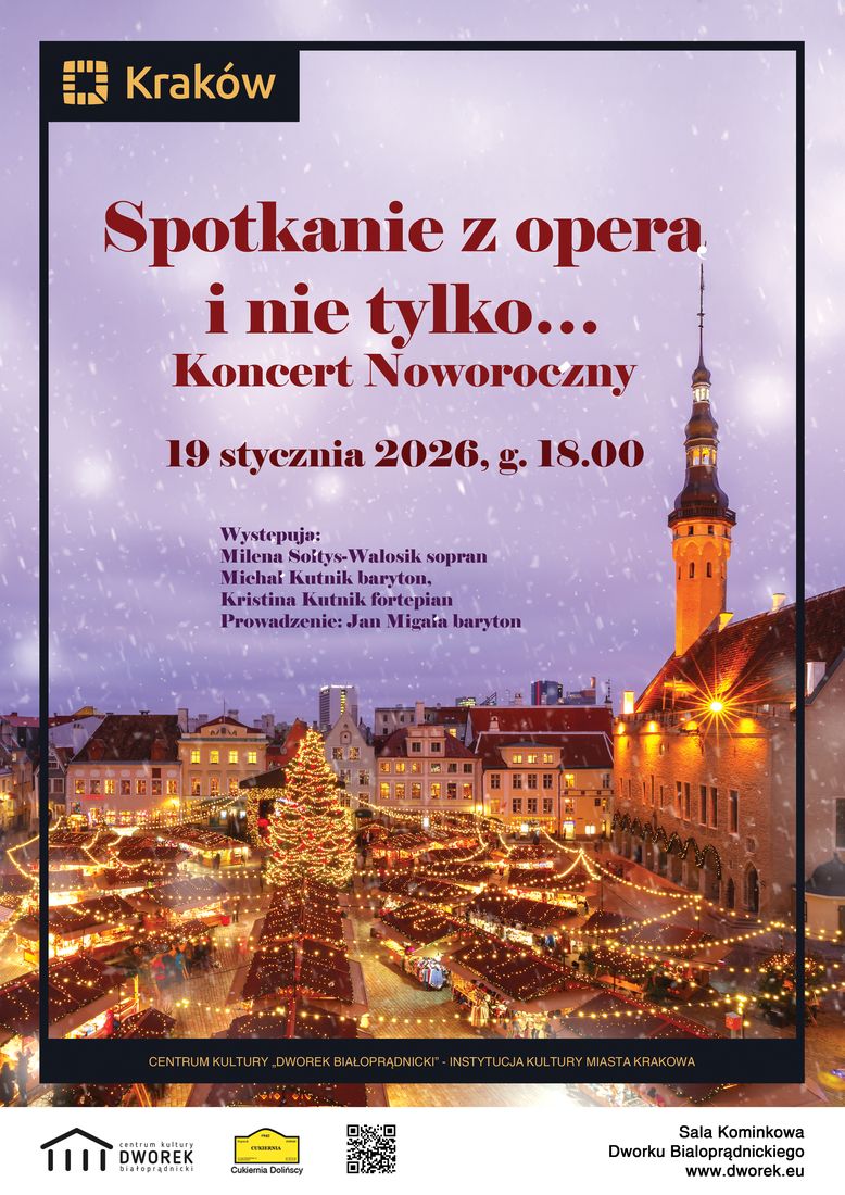Koncert Noworoczny w Dworku Białoprądnickim - plakat