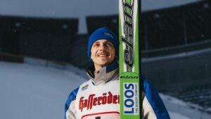 Bartłomiej Deklewa na planie filmu o Adamie Małyszu