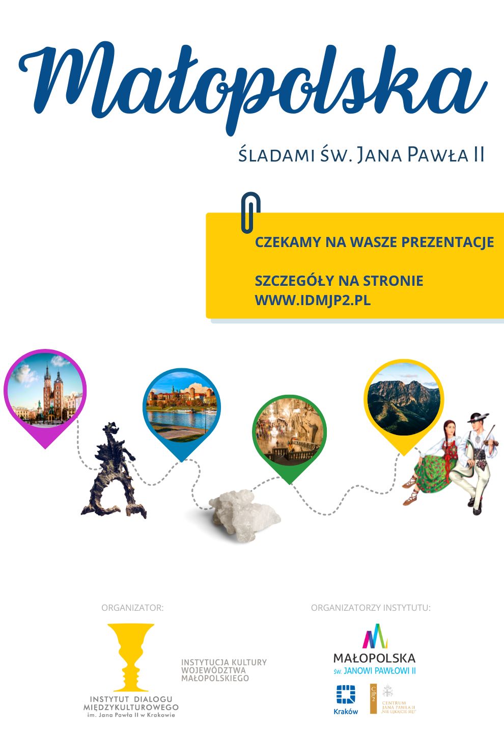 Plakat konkurs „Małopolska śladami św. Jana Pawła II”